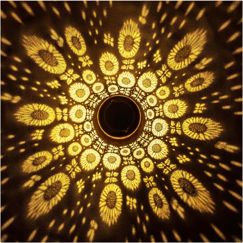 EZTZEN Sunflower Solar Lanterns Outdoor Waterproof Hanging Solar Lights Sunflower Gifts for Women Men Mom Metal Decorative LED Outdoor Lanterns for Patio,Lawn,Landscape, Garden Decor, Yard Decoration - Image 2